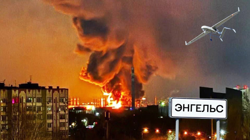 ​Горят цистерны с топливом: беспилотники атаковали в Энгельсе важный для ВСК РФ НПЗ — первые кадры