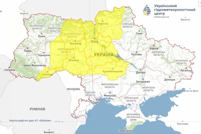 ​Ливни, шквалы и град: уже ночью Украину накроет опасный атмосферный фронт