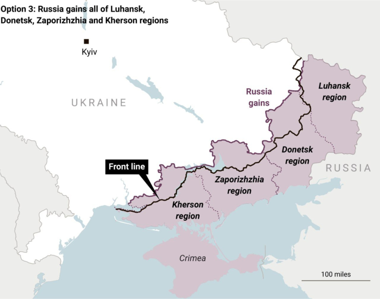 The Times публикует карты возможных "границ Украины" после переговоров с РФ