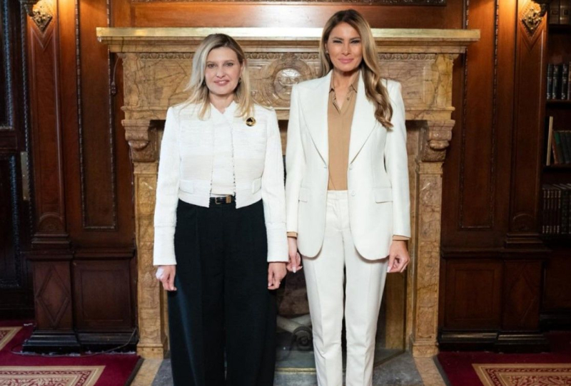 Защита детей и письмо Путину: первые кадры и детали встречи Елены Зеленской и Мелании Трамп