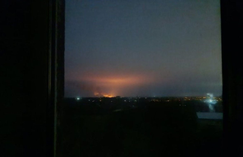 Украинский удар по складу боеприпасов в Донецке