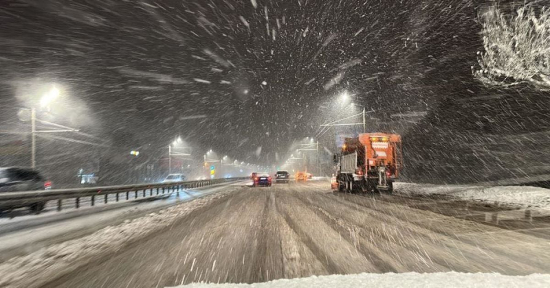 Первый снег в Украине