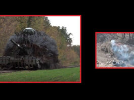 Украинские военные уничтожили уродливый российский «танк-мусоровоз» с помощью дронов