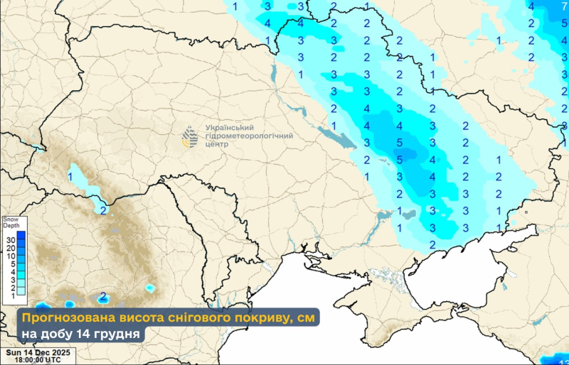Карта снежного покрова