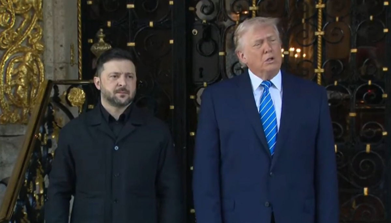 Зеленский и Трамп на переговорах