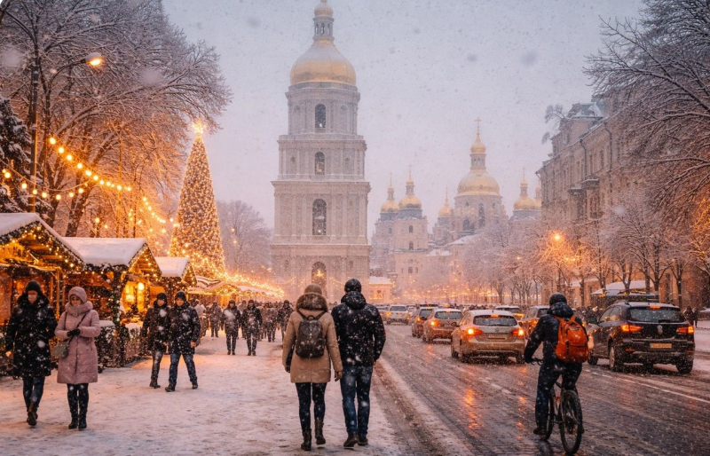 Зимняя погода в Украине