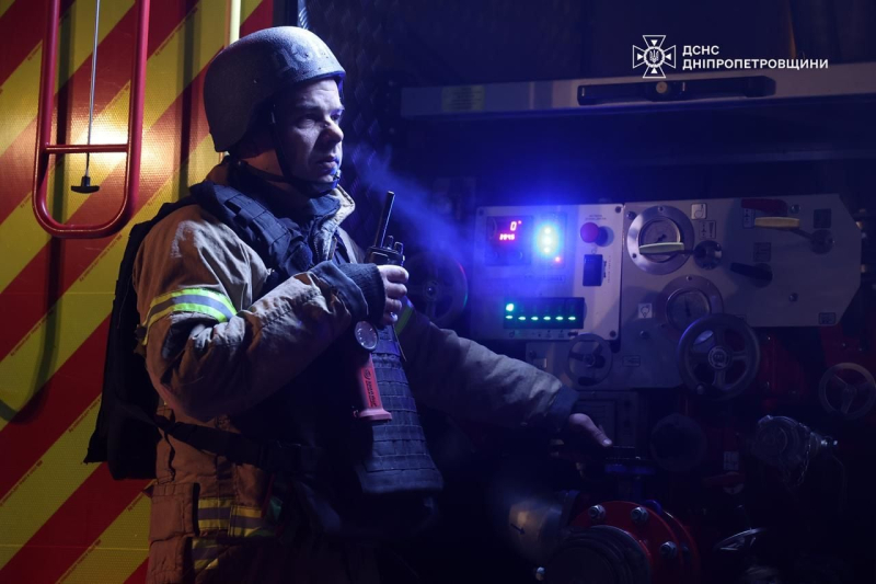 Последствия атаки российских дронов в Днепре