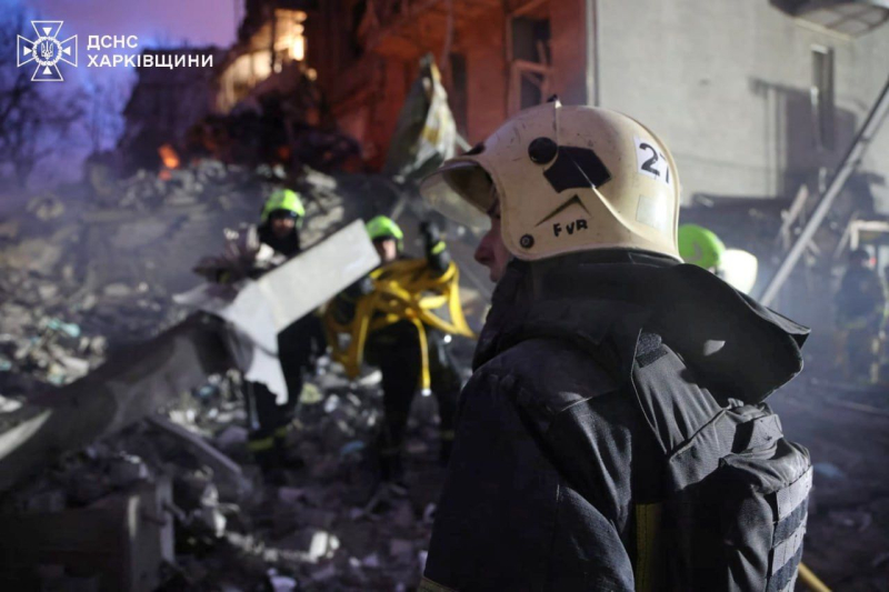 Последствия ракетного удара в Харькове