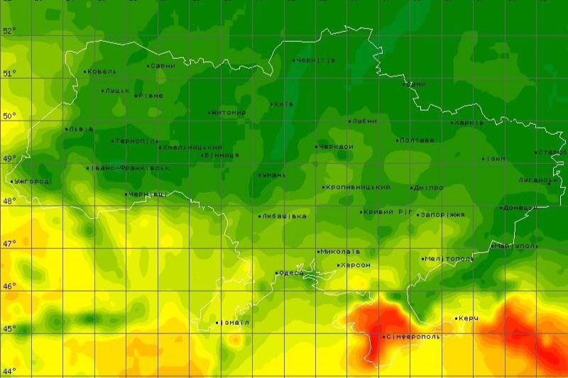 Погодные изменения в Украине