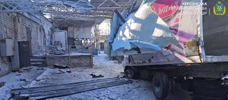 Разрушения в результате обстрелов