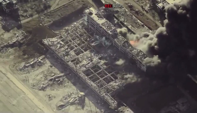 Уничтожение базы дронов под Донецком