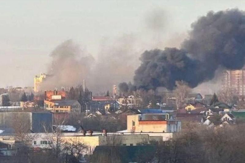 Последствия удара по заводу 