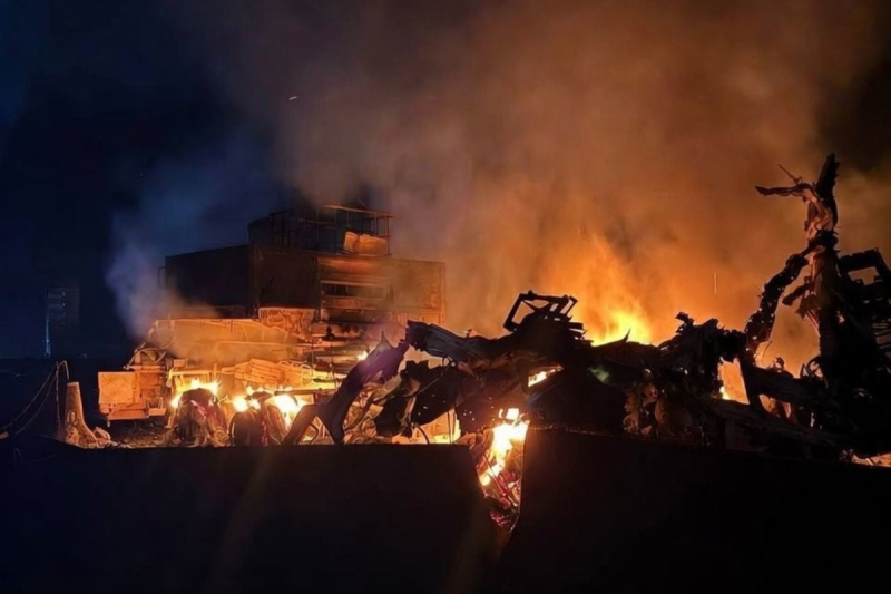 Уничтожение склада боеприпасов дронами ВСУ