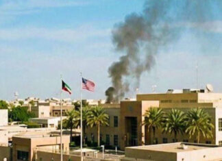 Черный дым над посольством США в Кувейте: вероятная атака беспилотников
