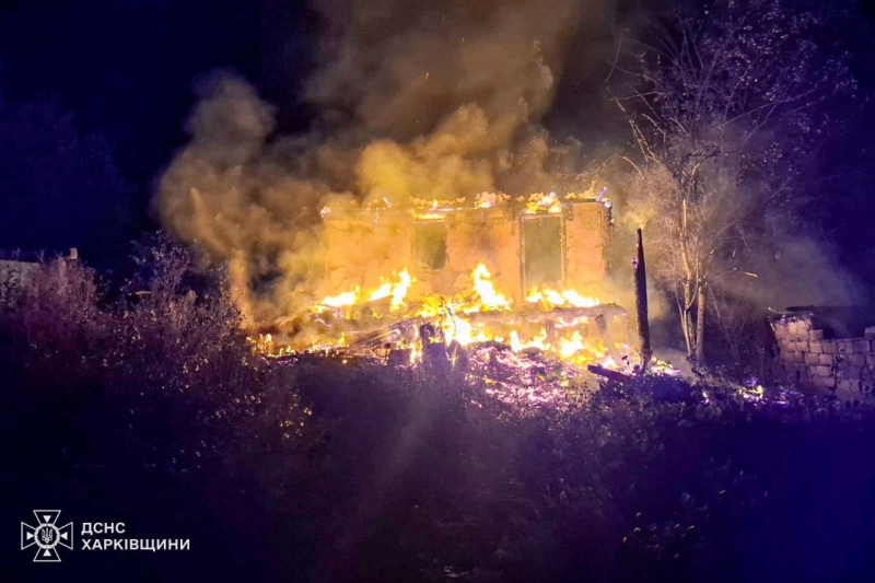 Разрушения в жилом секторе Харьковской области