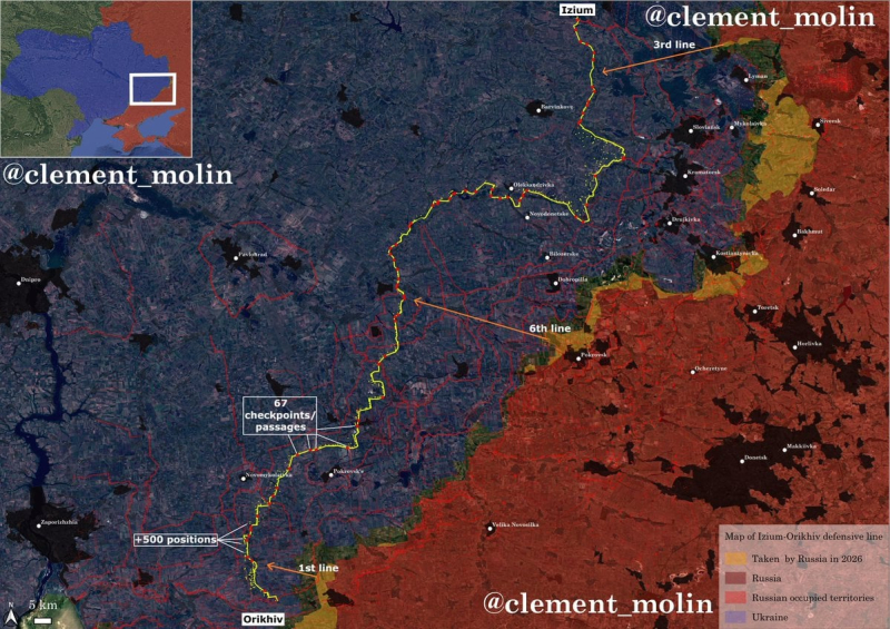 Украина построила 300-километровую оборону