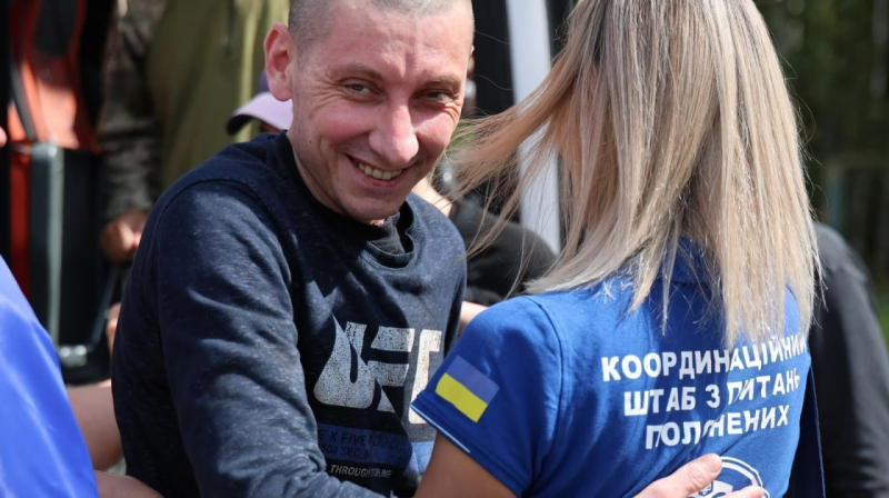 Украинские военнопленные после освобождения