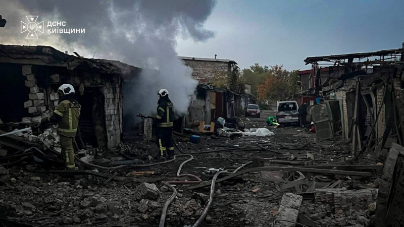 Последствия атаки в Киевской области