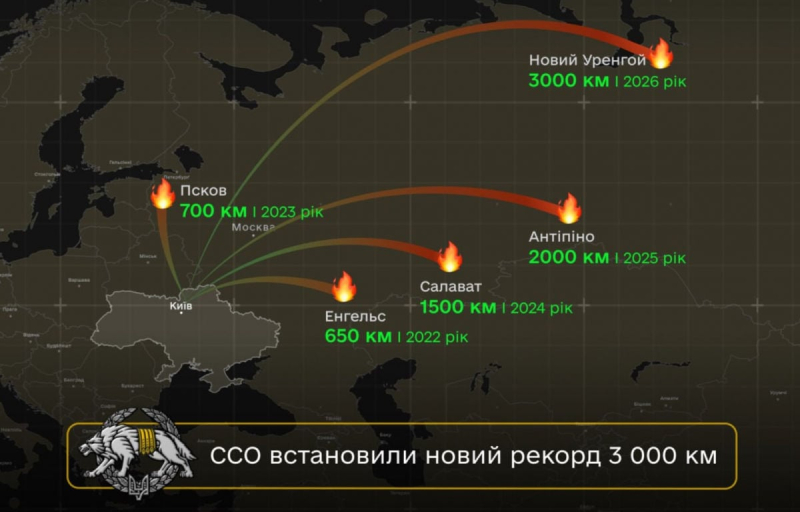 Рост дальнобойности ударов Украины по РФ: в Минобороны показали инфографику по годам
