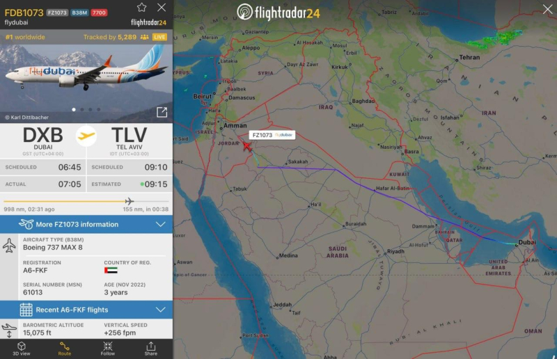 Самолет Flydubai мог быть захвачен по пути из Дубая в Тель-Авив – Ynet