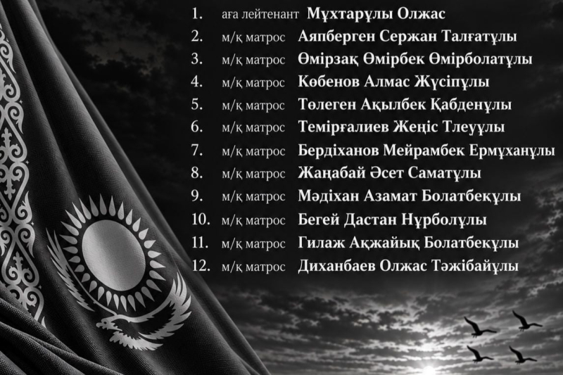 Сильный ветер унес 17 военных в открытое море - в Казахстане объявлен траур