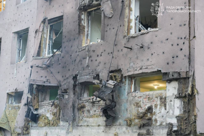 Разрушения в Запорожье
