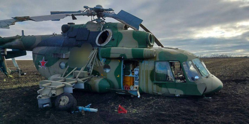 Российская ПВО сбила собственный Ми-8, приняв его за украинский дрон